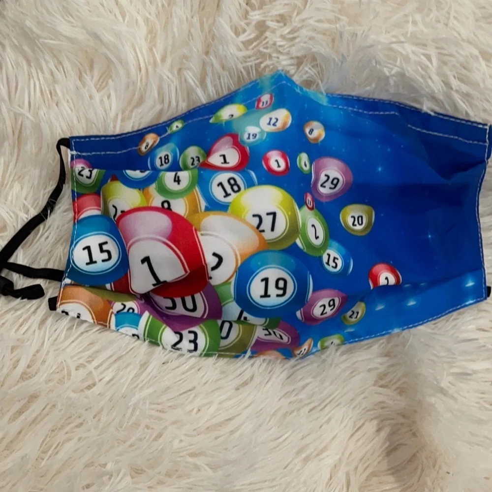 6/$20 New lottery ball face mask